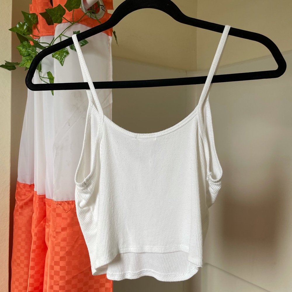 White Ribbed Tank - Picture 4 of 4